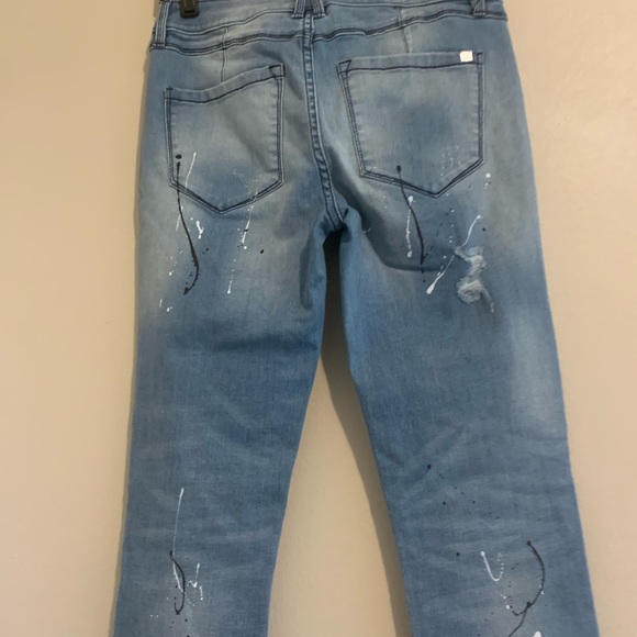 Bebe girlfriend paint splatter jeans - Picture 3 of 4